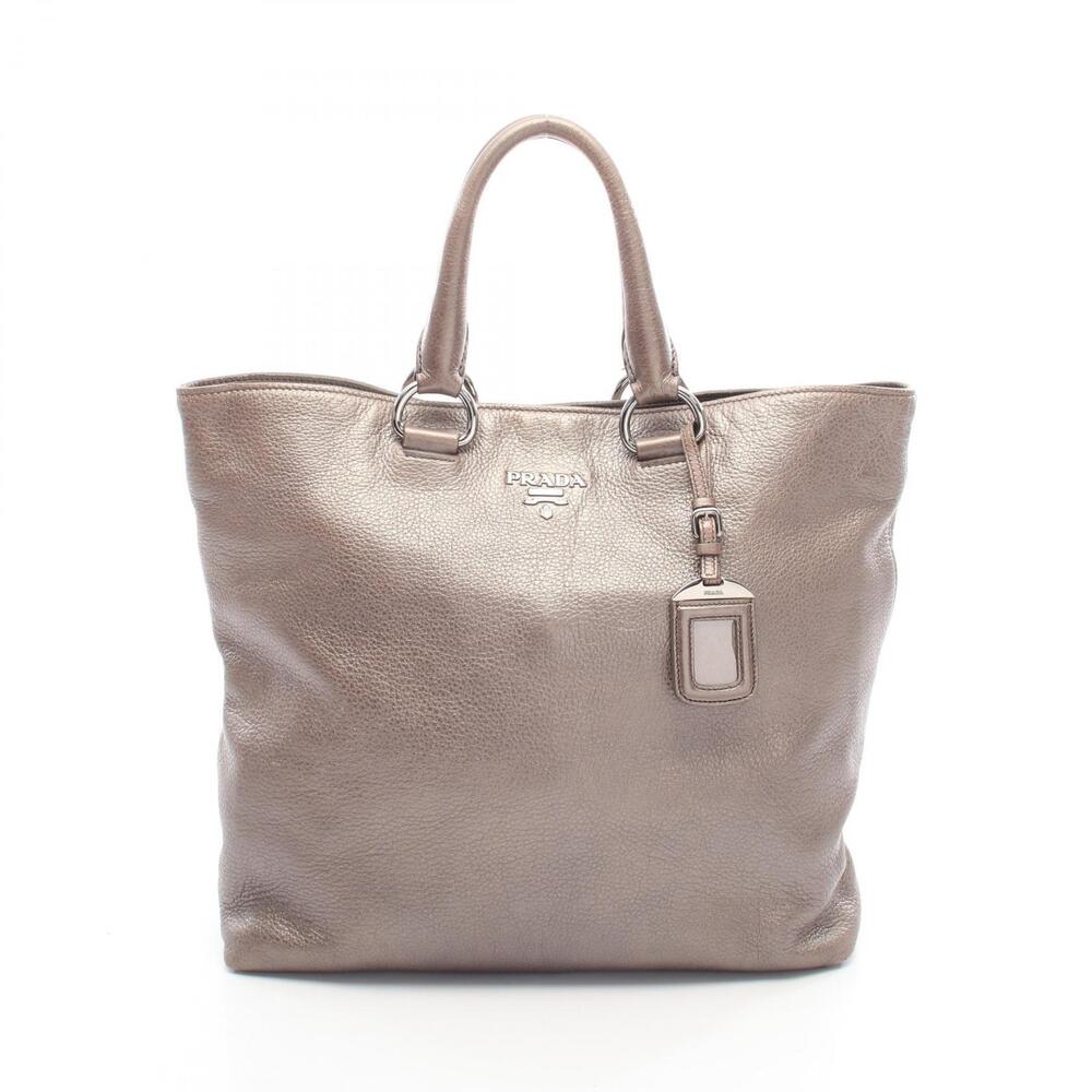 Prada Vitello Daino Tote leather bag bronze Brown